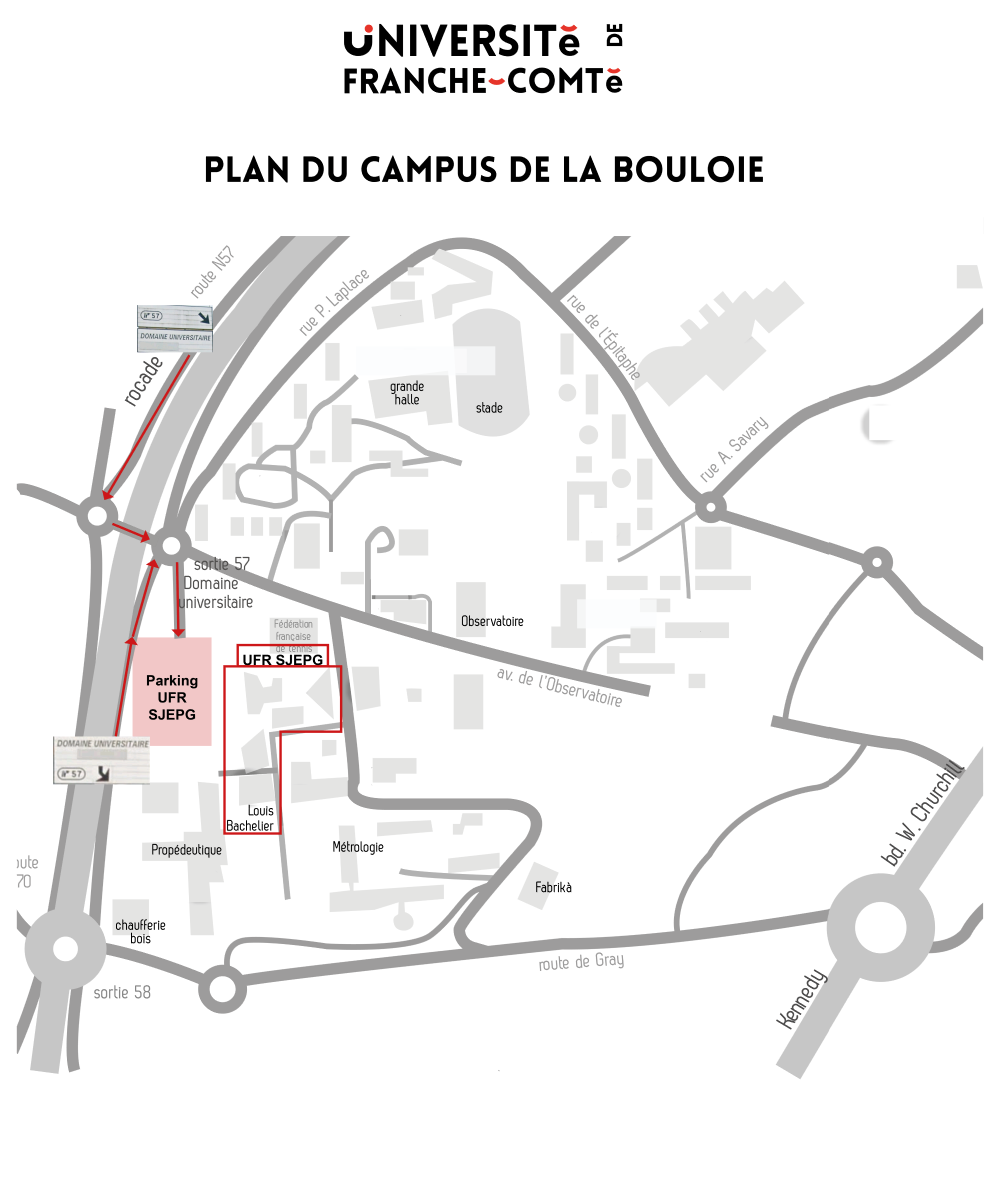 plan d'accès au domaine universitaire